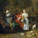 Kruidenmarkt in Amsterdam. Schilderij van Gabriel Metsu.