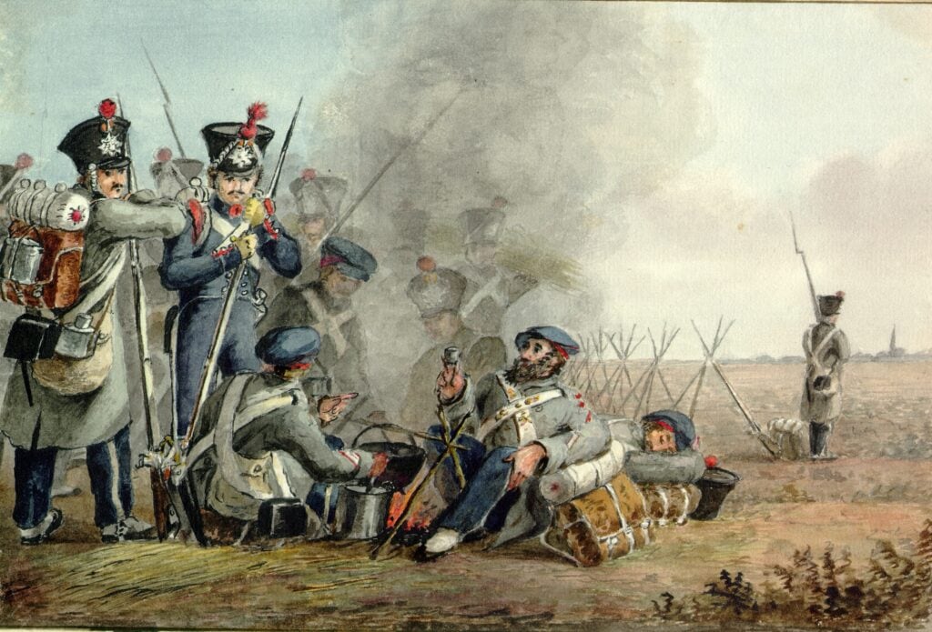 Soldaten tijdens de Tiendaagse Veldtocht