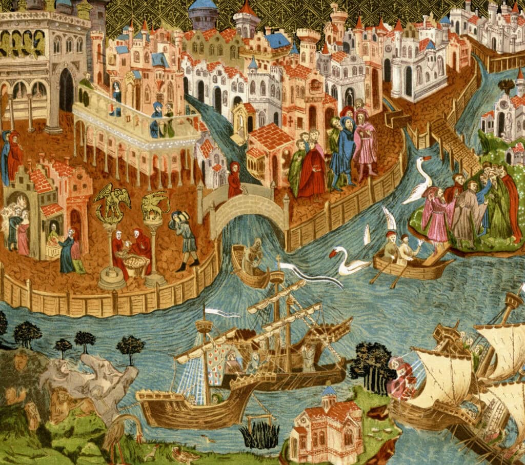 Marco Polo vertrekt uit Venetië