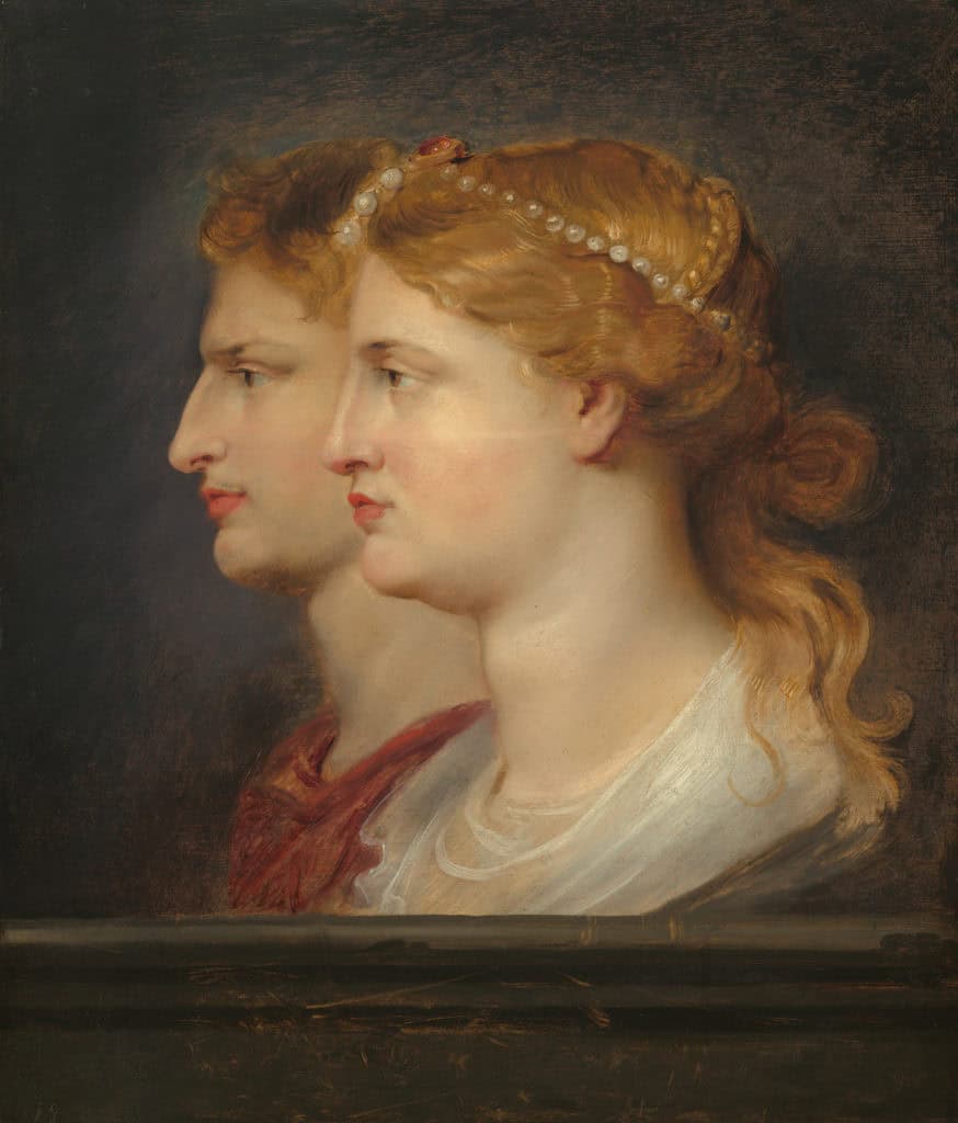 Germanicus en zijn dochter Agrippina en profil geschilderd door Peter Paul Rubens rond 1614.