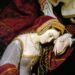 Anna Boleyn wacht in the Tower of London haar executie af. Negentiende-eeuws schilderij door Édouard Cibot.