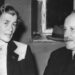 Luise Katharina von Benda met haar advocaat in Neurenberg, 1945.