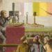 Toverlantaarn in gebruik bij een lezing. Litho door John Henry Pepper, 1873.