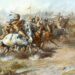Indianen bij Little Bighorn. Door Charles Marion Russell, 1903.