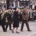 Koningin Juliana en prins Bernhard bij het Nationaal Monument, 4 mei 1964.