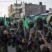 Hamasstrijders in Gaza-stad, 20 juli 2017.