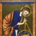 God aan het werk. Illustratie uit de Bible moralisée, circa 1250.