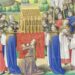 De verhuizing van de relieken van Sint-Nicolaas van Myra naar Bari in 1087. Vijftiende-eeuwse Franse illustratie.