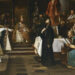 Jan Hus bij het Concilie van Konstanz. Schilderij door Vaclav Brozik, 1882.