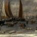 Schaatsers op de dichtgevroren Oude Schans in Amsterdam. Schilderij door Abraham Storck en Thomas Heeremans, 1682.