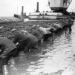 Aanleg van de Afsluitdijk, 1932.