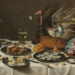 Stilleven met kalkoenpastei. Door Pieter Claeszoon, 1627.