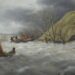 In 1825 breken de dijken bij Lemmer. Schilderij door D. Sjollema uit 1825.