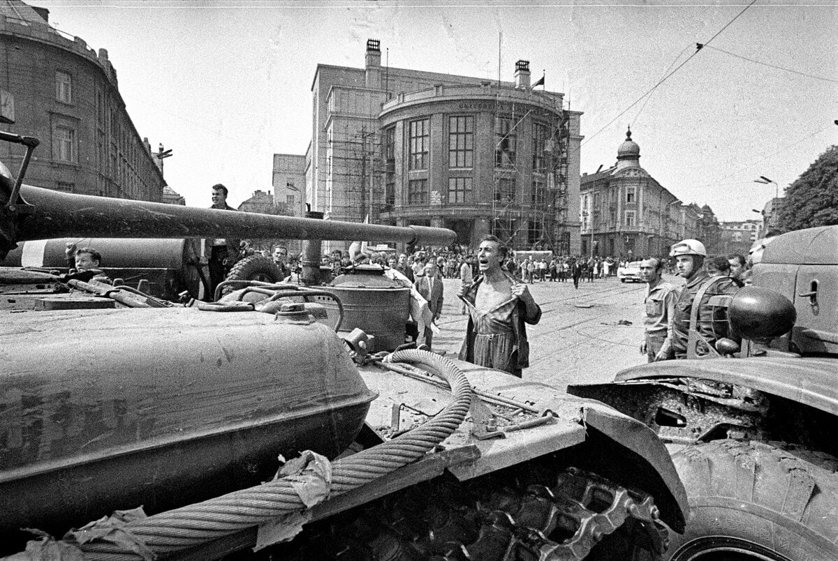 Emil Gallo daagt in Bratislava een tank uit