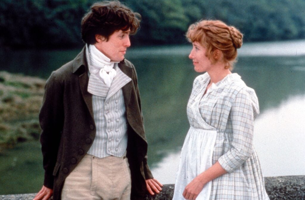 Hugh Grant en Emma Thompson in Sense and Sensibility