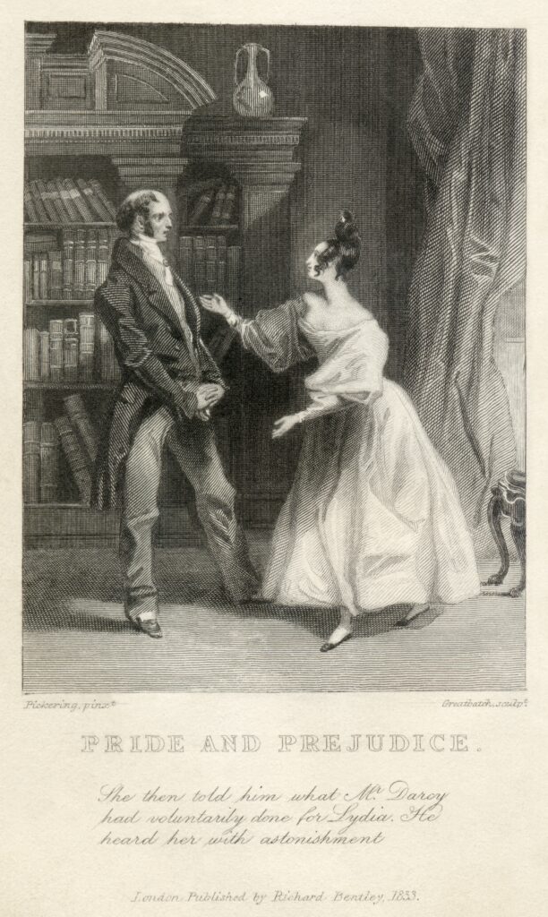 Illustratie uit een van de eerste uitgaven van Pride and Prejudice