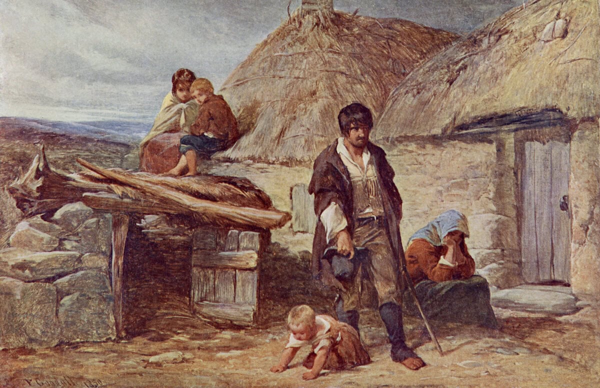 Een Iers gezin wordt uit huis gezet