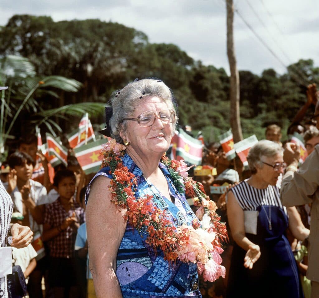 Koningin Juliana op staatsbezoek in Suriname