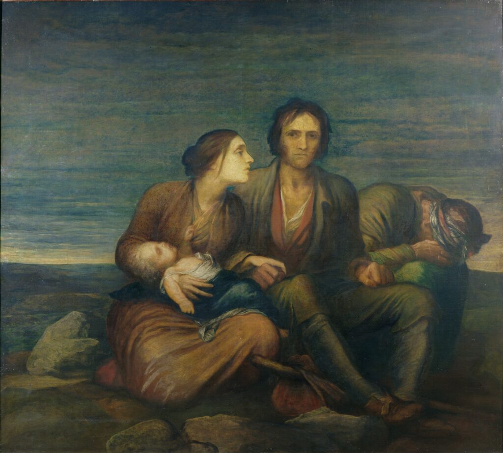 The Irish Famine. Schilderij door George Frederic Watts