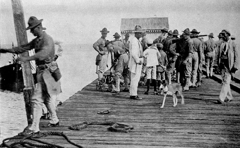 Amerikaanse marine landt op Dominicaans grondgebied, 1916.