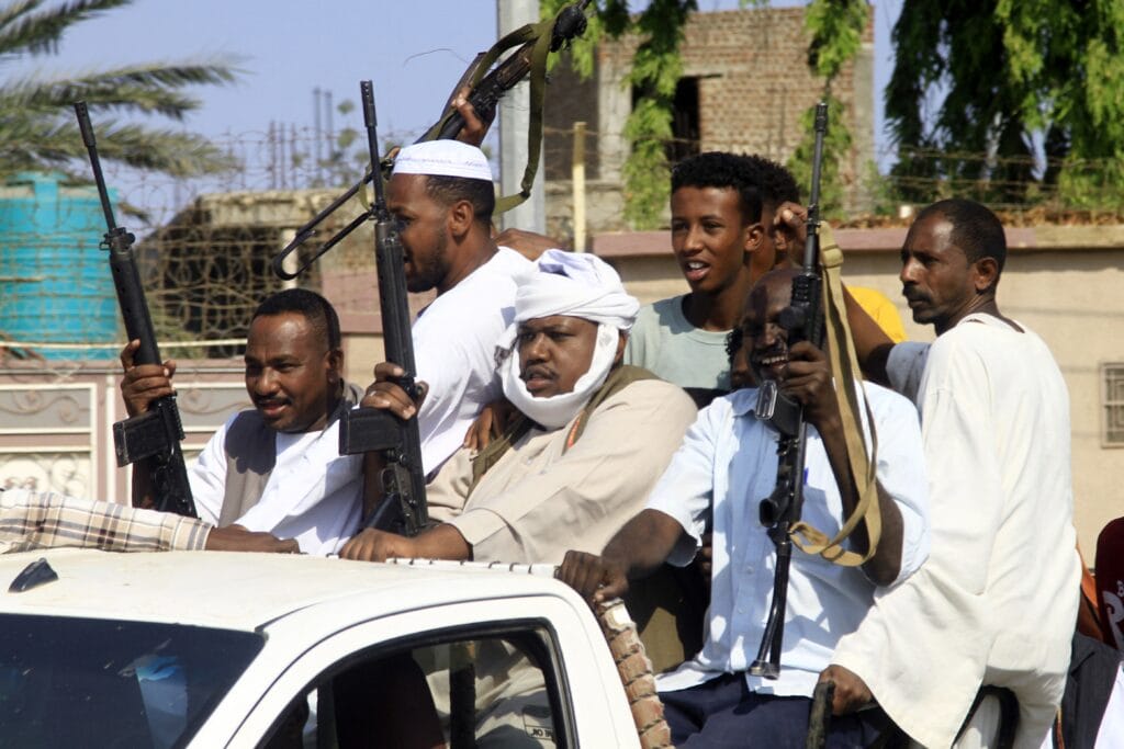 Leden van de Popular Resistance of Sudan, gelieerd aan het leger
