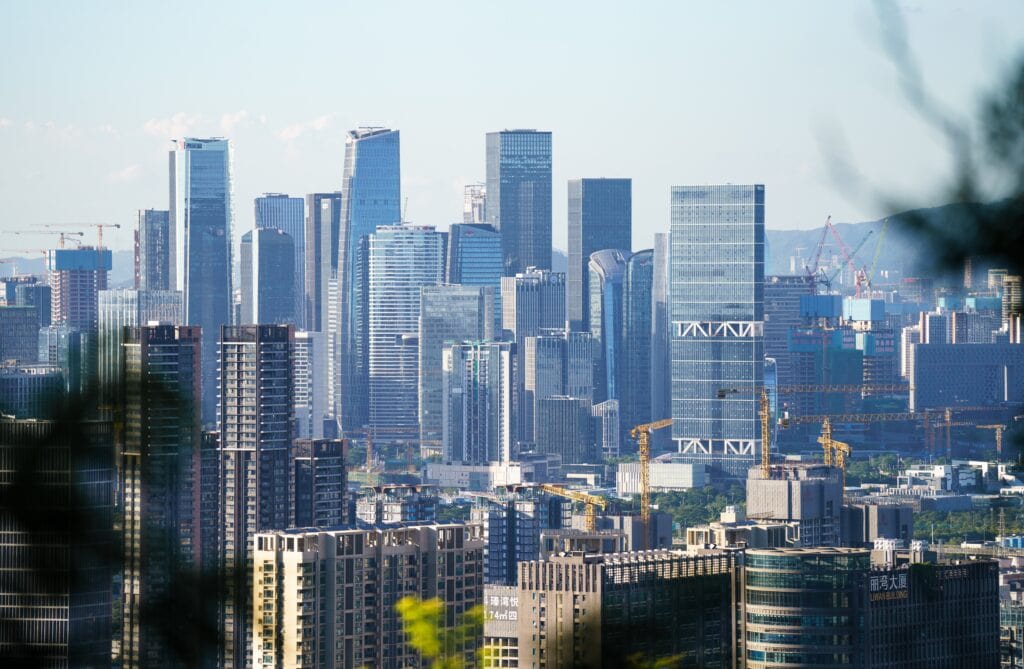 De skyline van Shenzen