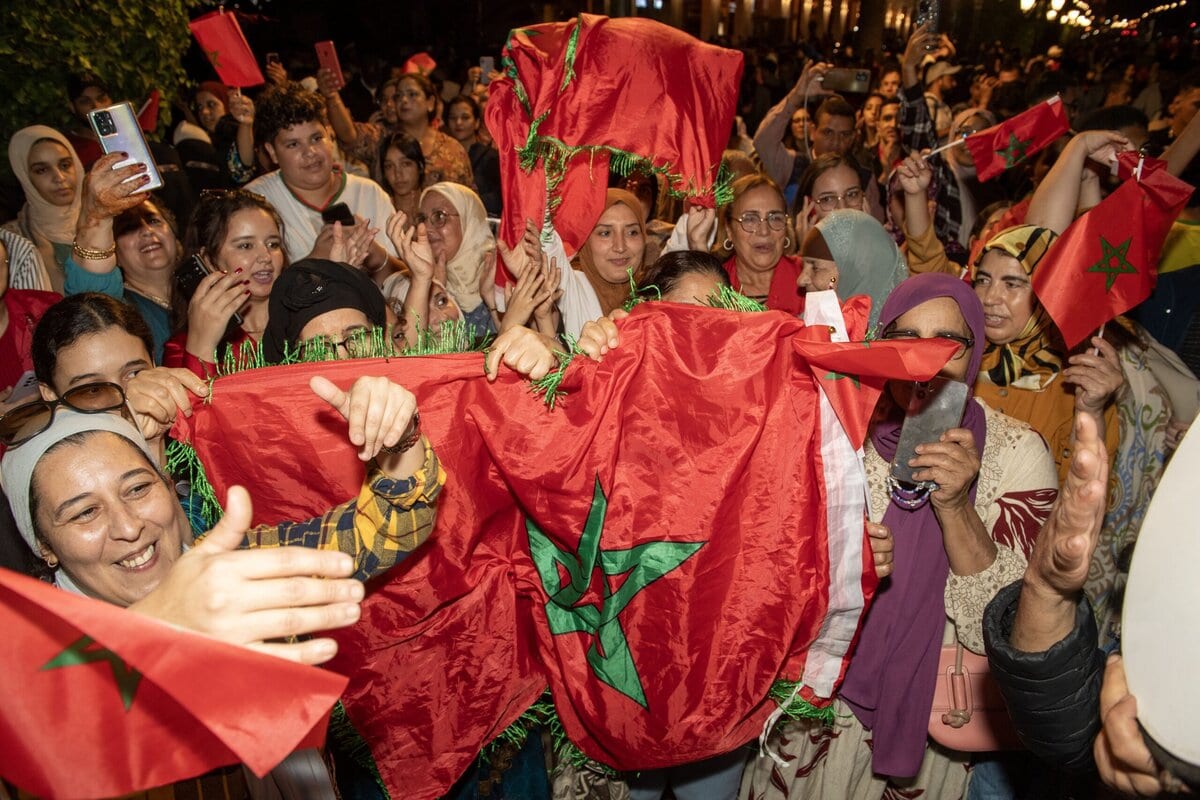 Marokkanen vieren het VN-besluit over de Westelijke Sahara