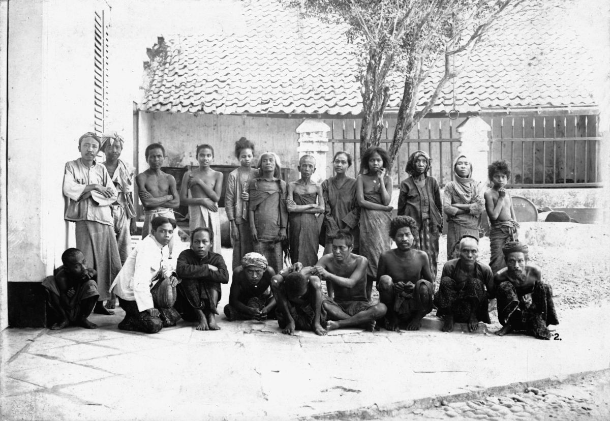 Patiënten in een inrichting in Soerakarta