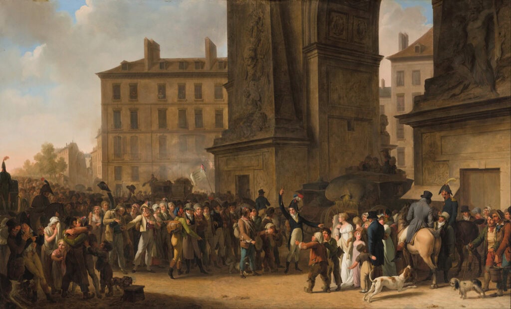 Dienstplichtigen verlaten Parijs