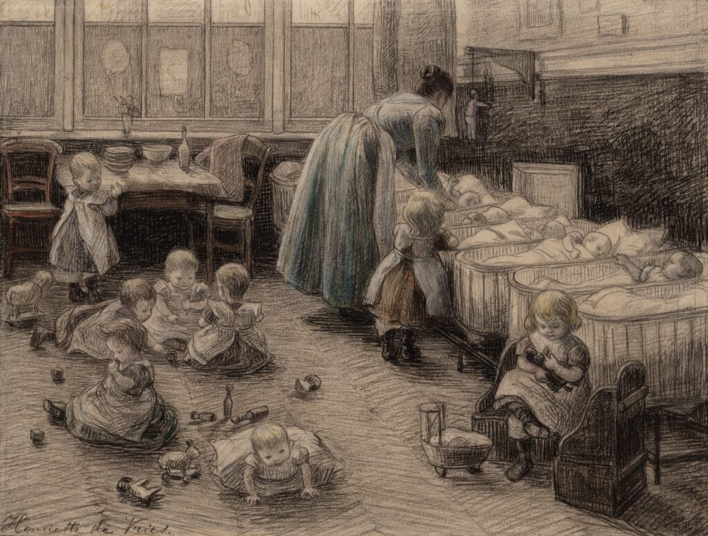 Interieur van een kinderbewaarplaats