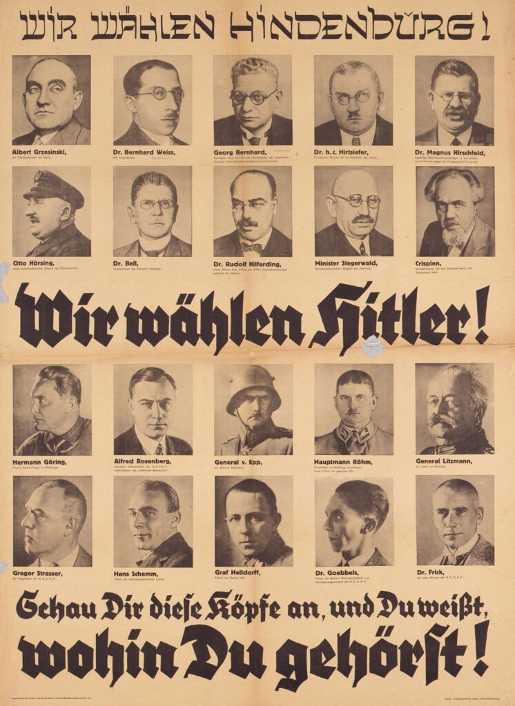 Verkiezingsposter van de nazi's uit 1932.