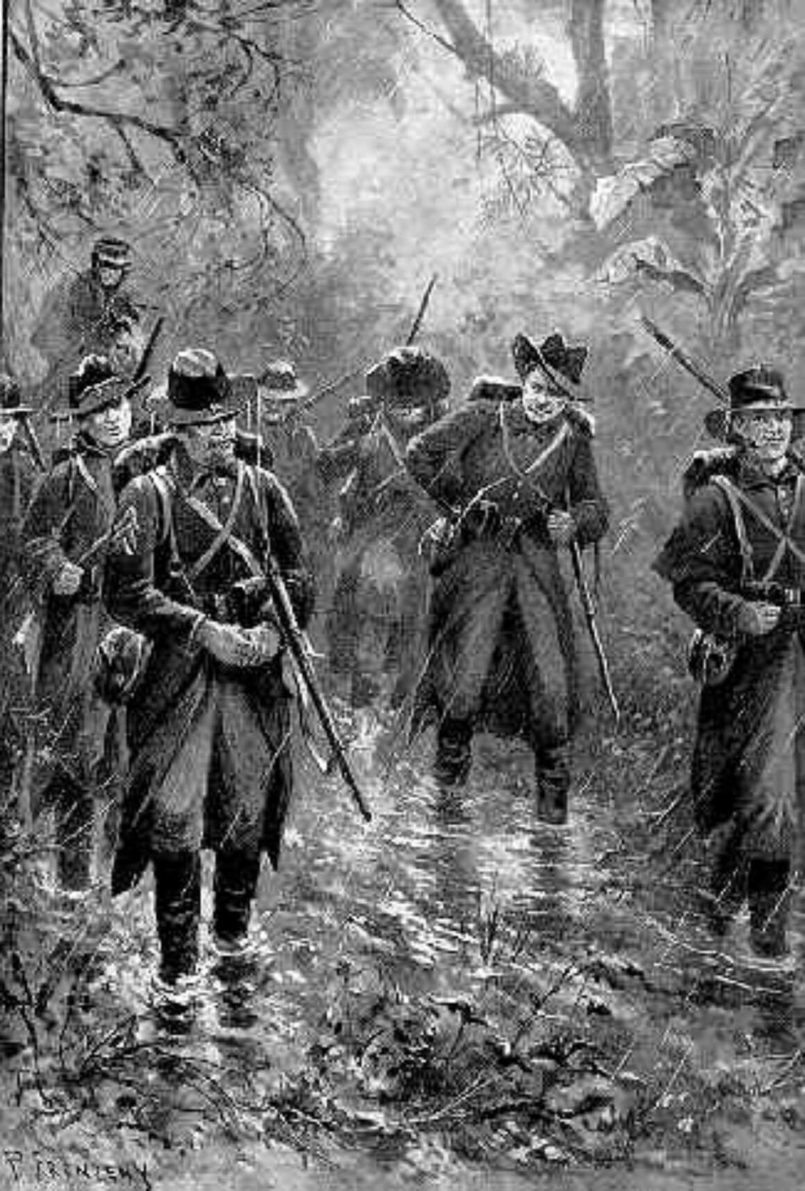 Amerikaanse soldaten op Cuba, Engelse tekening