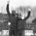 Ard Schenk en Kees Verkerk op de schaatsbaan