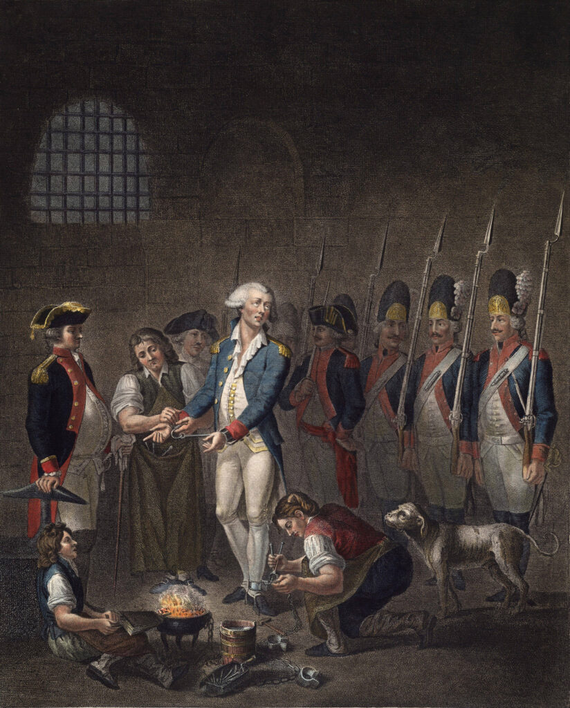 In 1791 belandt Lafayette in de gevangenis