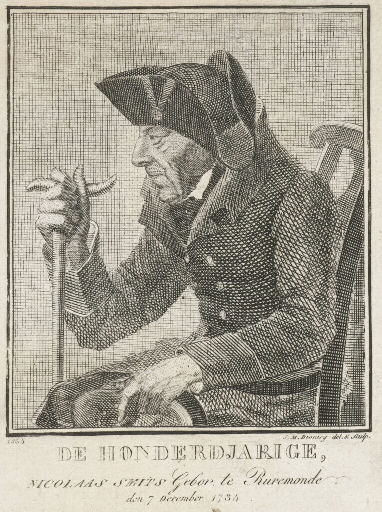 Nicolaas Smits als 100-jarige