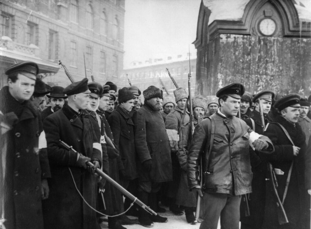 Revolutionairen in Sint-Petersburg