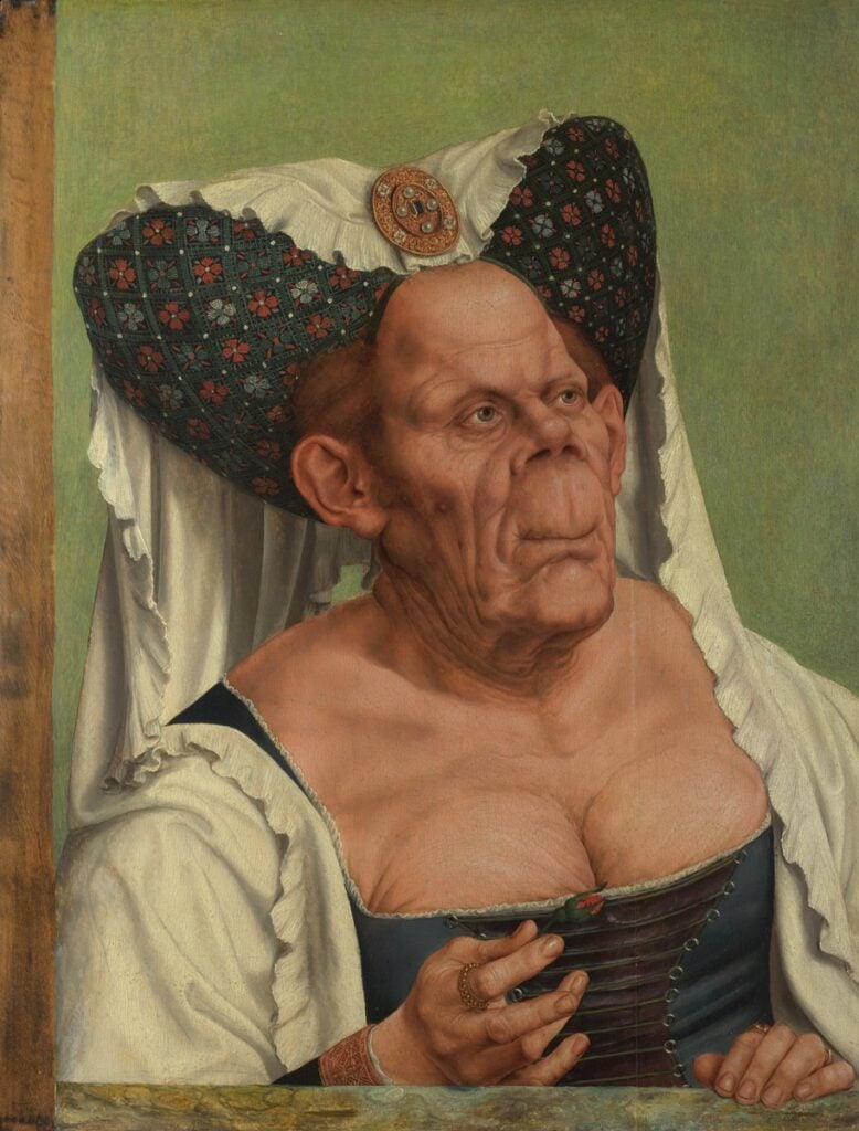Portret van een groteske vrouw, door Quinten Matsys, 1514-1524. 