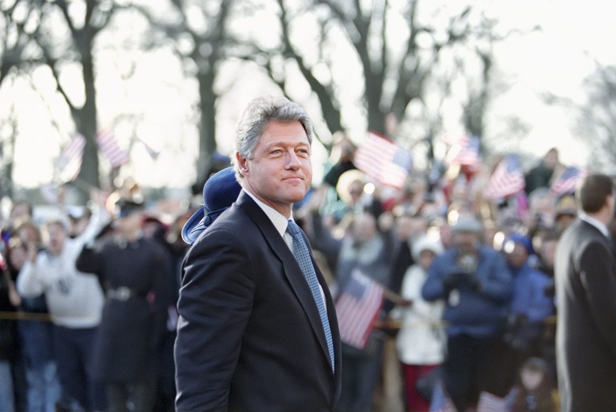 Bill Clinton tijdens zijn inauguratie in 1993