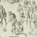 Detail uit 'De deugdzame vrouw bedient haar gezin. Gravure door Dirck Volckertszoon Coornhert