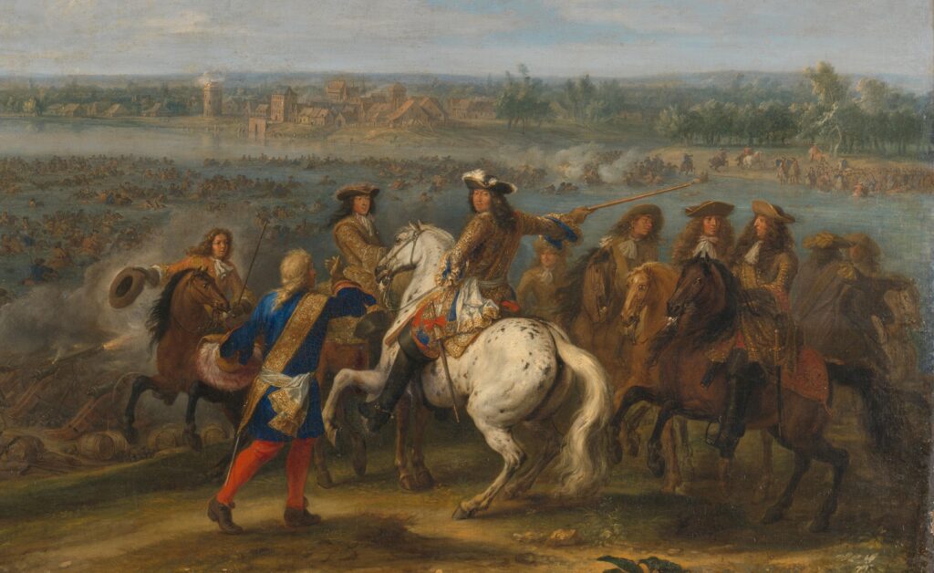 Lodewijk XIV trekt bij Lobith Nederland binnen