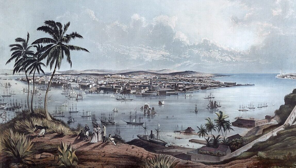 Negentiende-eeuws uitzicht op Havana