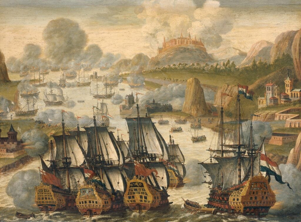 Zeeslag in de baai van Vigo tijdens de Spaanse Successieoorlog