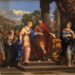 Caesar biedt Cleopatra de troon van Egypte aan. Uiterst rechts staat Arsinoë. Schilderij door Pietro da Cortona, circa 1637.