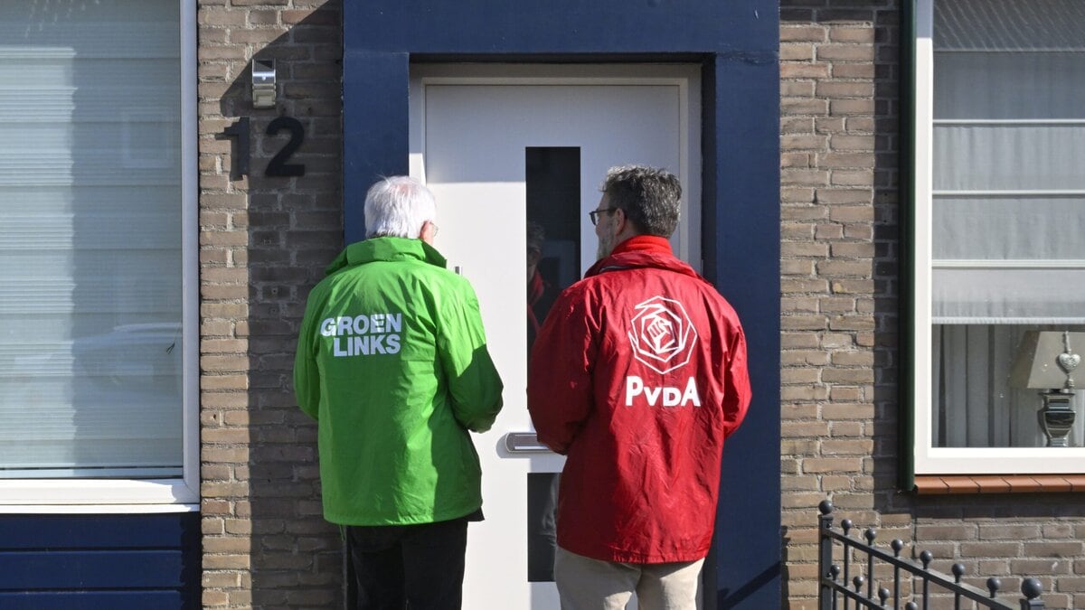 Campagne voeren voor de gemeenteraadsverkiezingen in Breda.