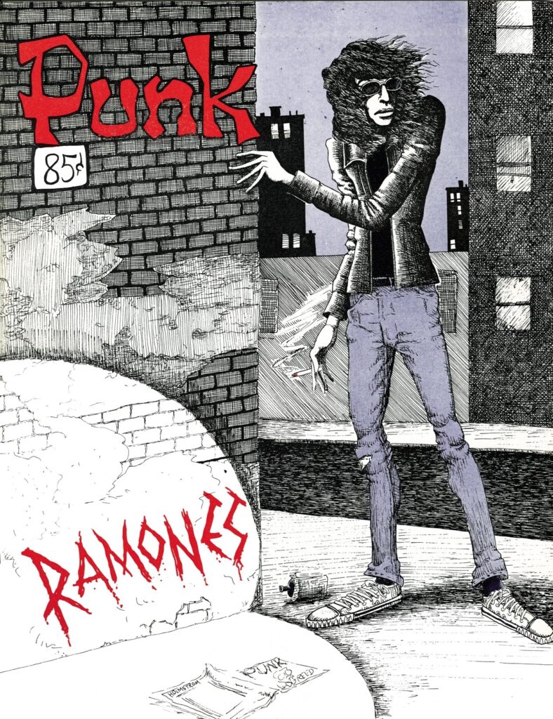 De cover van tijdschrift Punk, met Joey Ramone