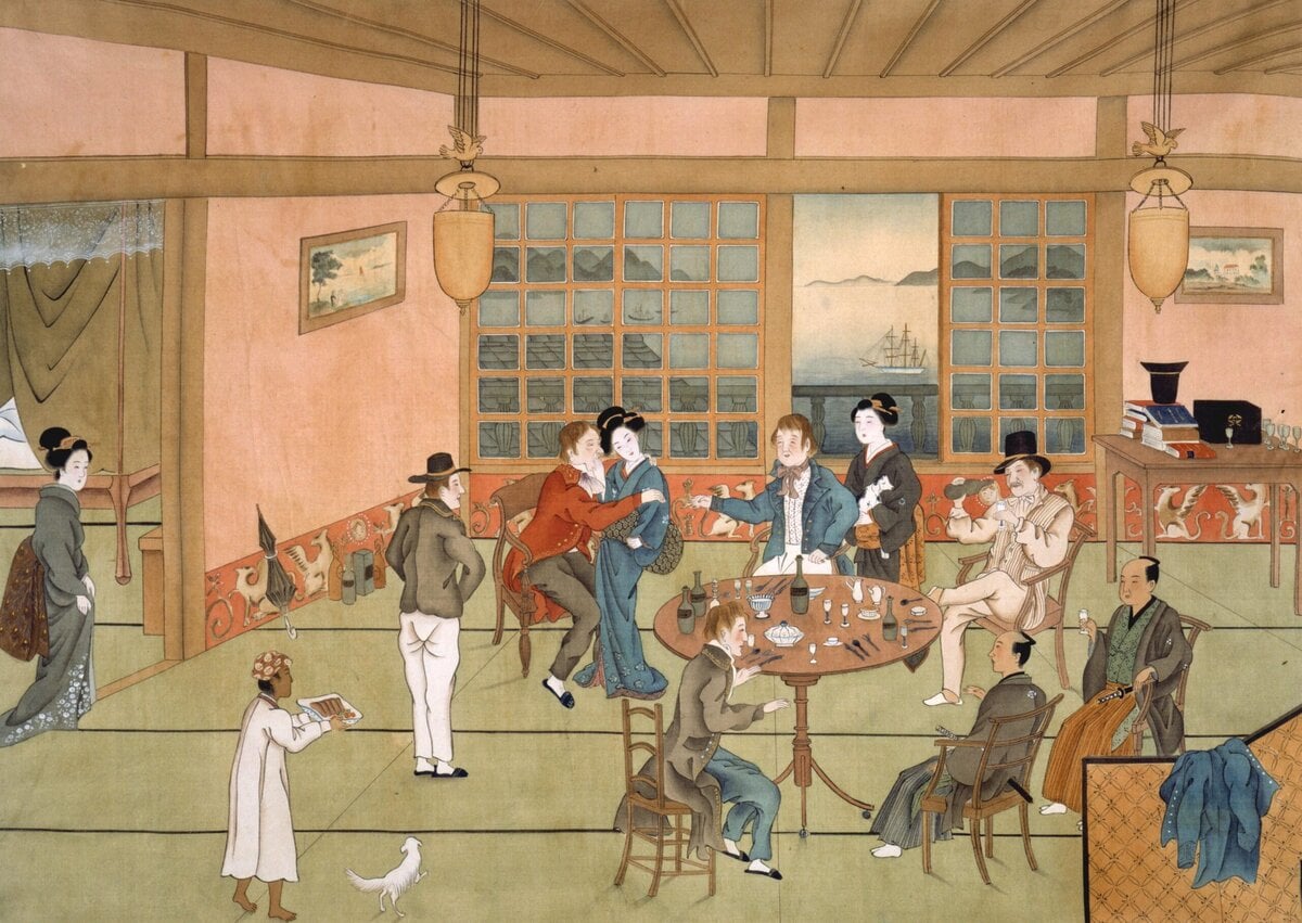 Feest op Deshima, 1825