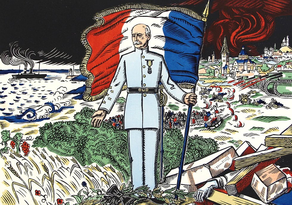 Propagandamateriaal van Pétain uit 1940.