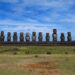 De moai’s op Rapa Nui (Paaseiland).