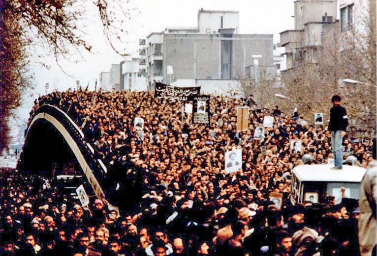 Demonstratie tegen de Sjah in Teheran in 1978
