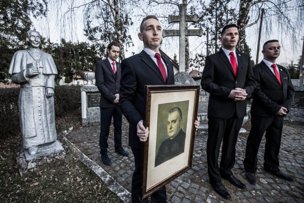 Extreem-rechtse politici herdenken Jozef Tiso, 11 maart 2017